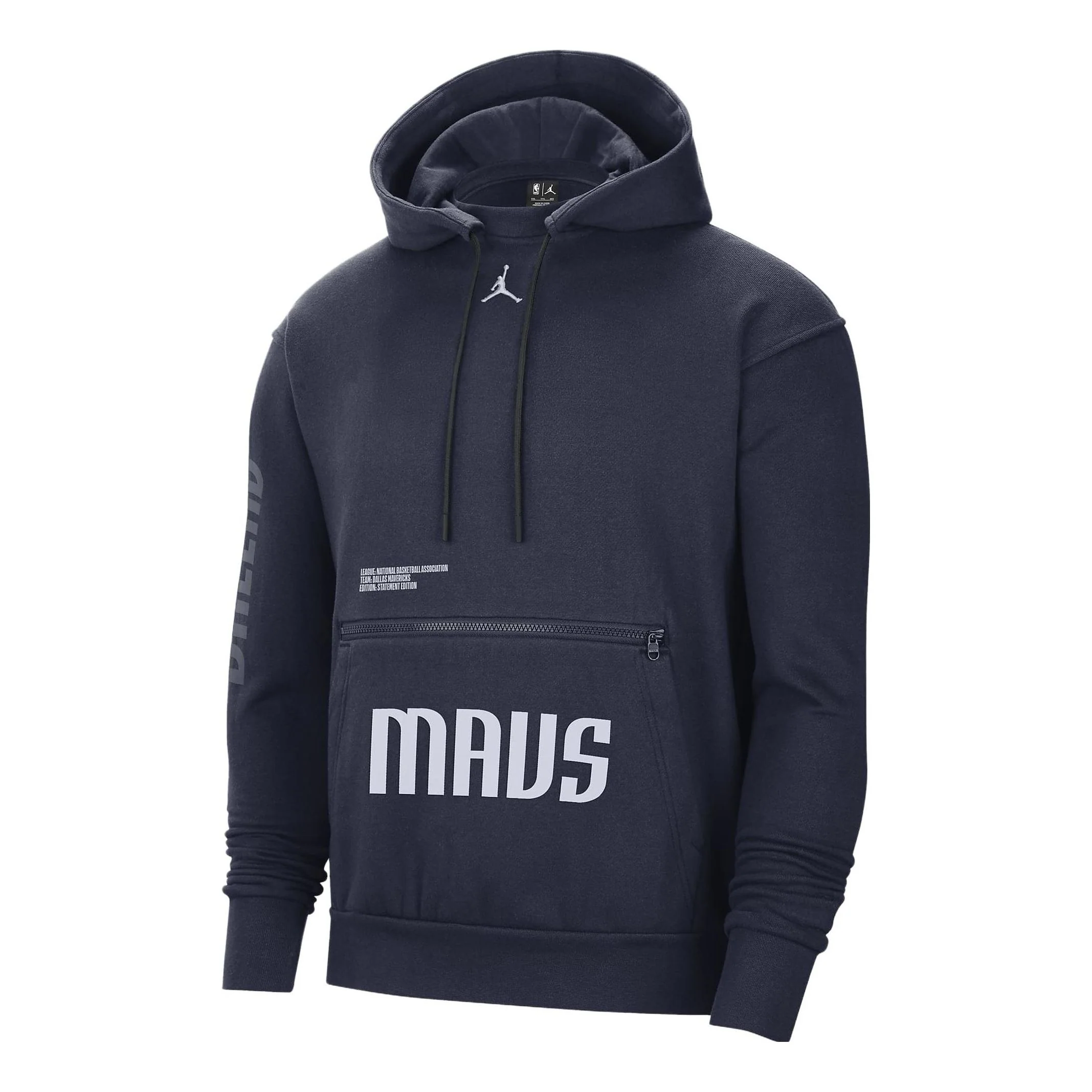 Air Jordan Dallas Mavericks Courtside Statement Edition NBA Fleece Pullover Hoodie 'Navy' DR7000-419