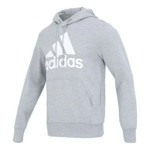 adidas French Terry Big Logo Hoodie 'Grey' IC9364