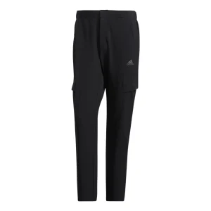 Men's adidas Solid Color Logo Printing Straight Sports Pants/Trousers/Joggers Black HE7379