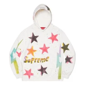 Supreme Gonz Stars Hooded Sweatshirt 'White Red Black Yellow' SUP-SS21-452