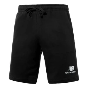 New Balance Essentials Stacked Logo French Terry Short Asia Sizing 'Black' MS31540-BK