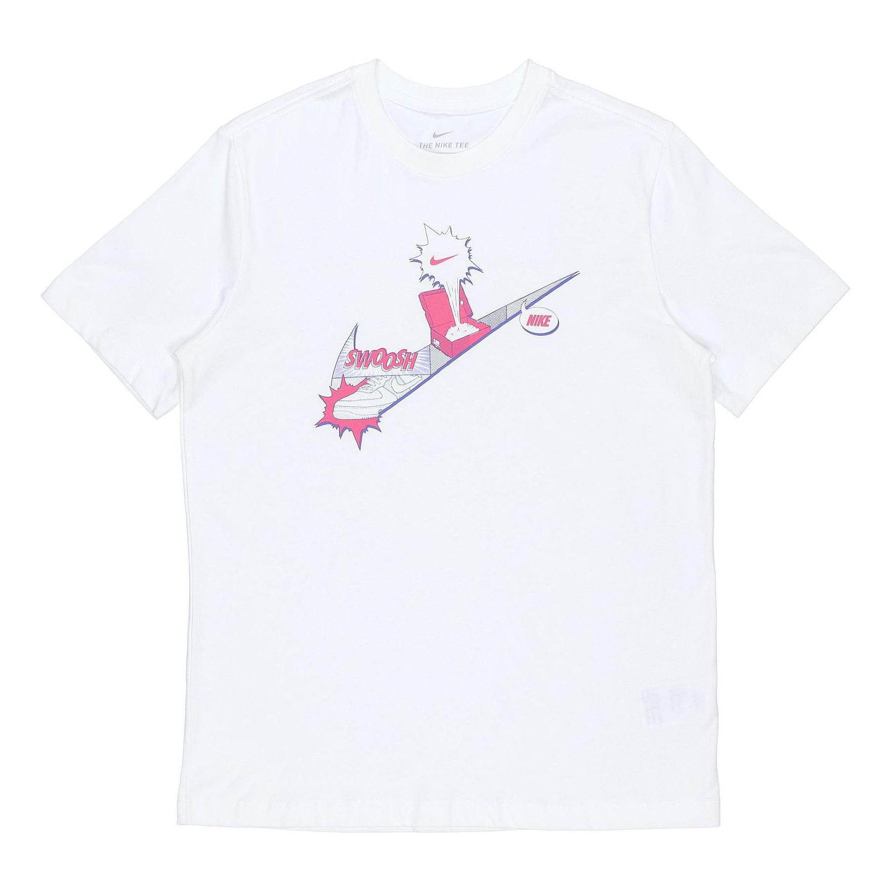 Nike Sportswear Shoe Printing Logo Sports Knit Short Sleeve White DH0057-100