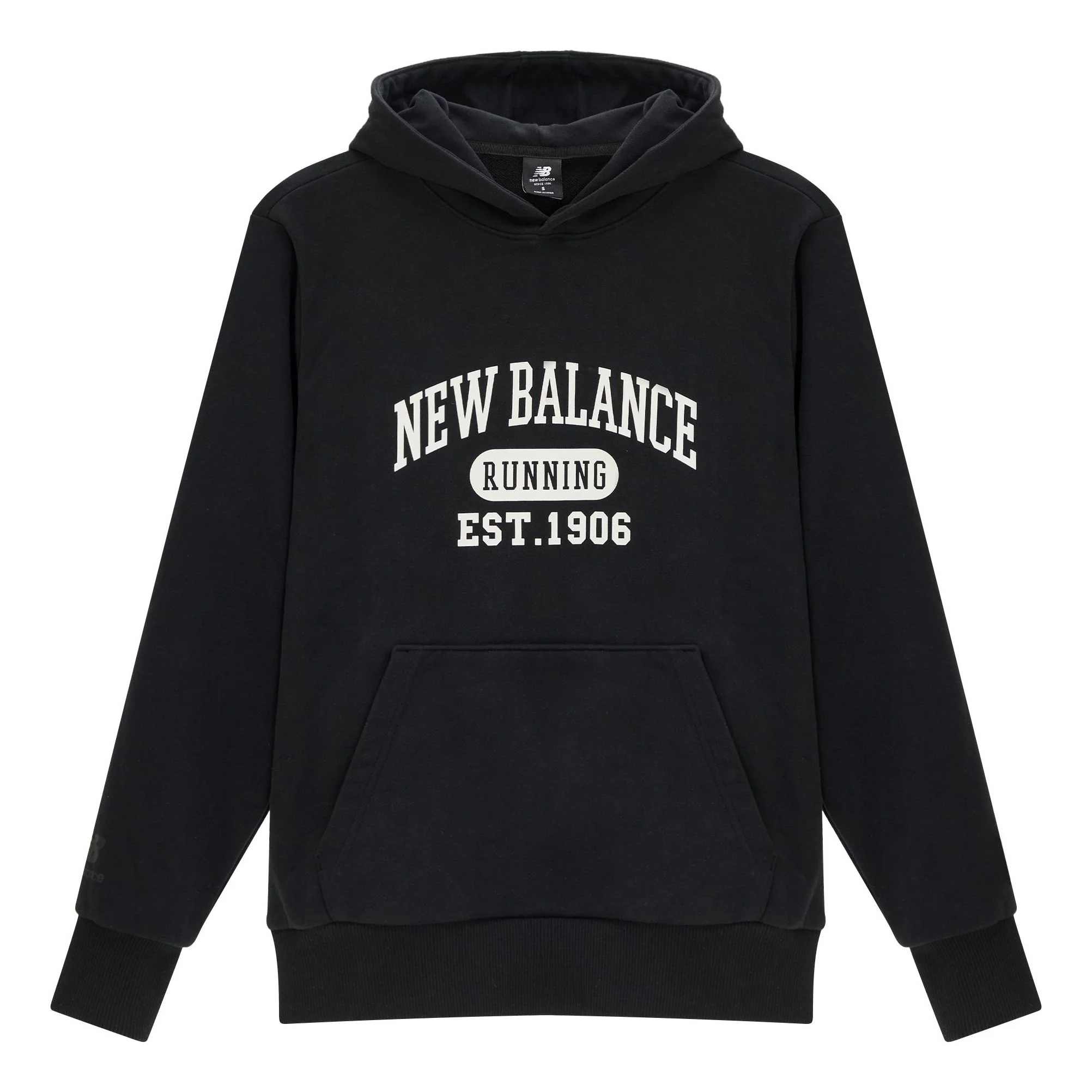New Balance Classic Lifestyle Hoodie Asia Sizing 'Black White' AMT31313-BK
