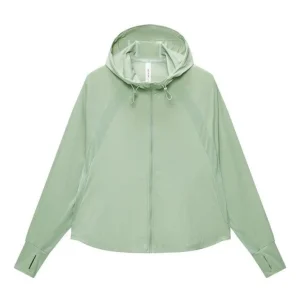 (WMNS) Reebok Woven Zipper Sun Protection Jacket 'Green' 23RCS106WGL3