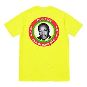 Supreme SS18 MLK Dream Bright Yellow Tee SUP-SS18-348