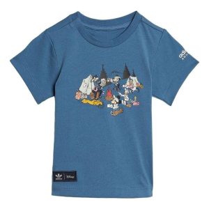 (TD) adidas Disney Mickey And Friends Tee 'Altered Blue' HK9777