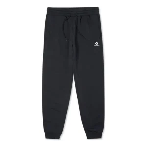 Converse Go-To Embroidered Star Chevron Standard-Fit Fleece Sweatpants Asia Sizing 'Black' 10024521-A01