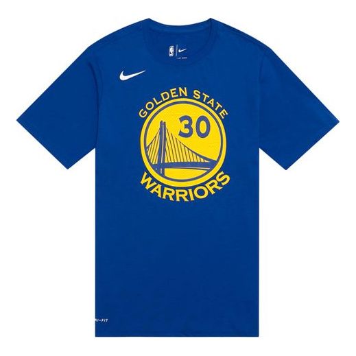 Nike NBA Golden State Warriors Dry Tee Curry 30 Sports Short Sleeve Blue 870774-496