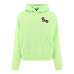 Palm Angels Douby Logo Printed Cotton Hoodie 'Bright Green' PMBB058E23FLE0035037