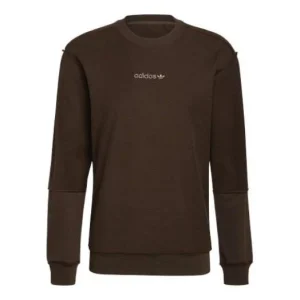 Men's adidas originals Sports Round Neck Pullover Brown HP0437