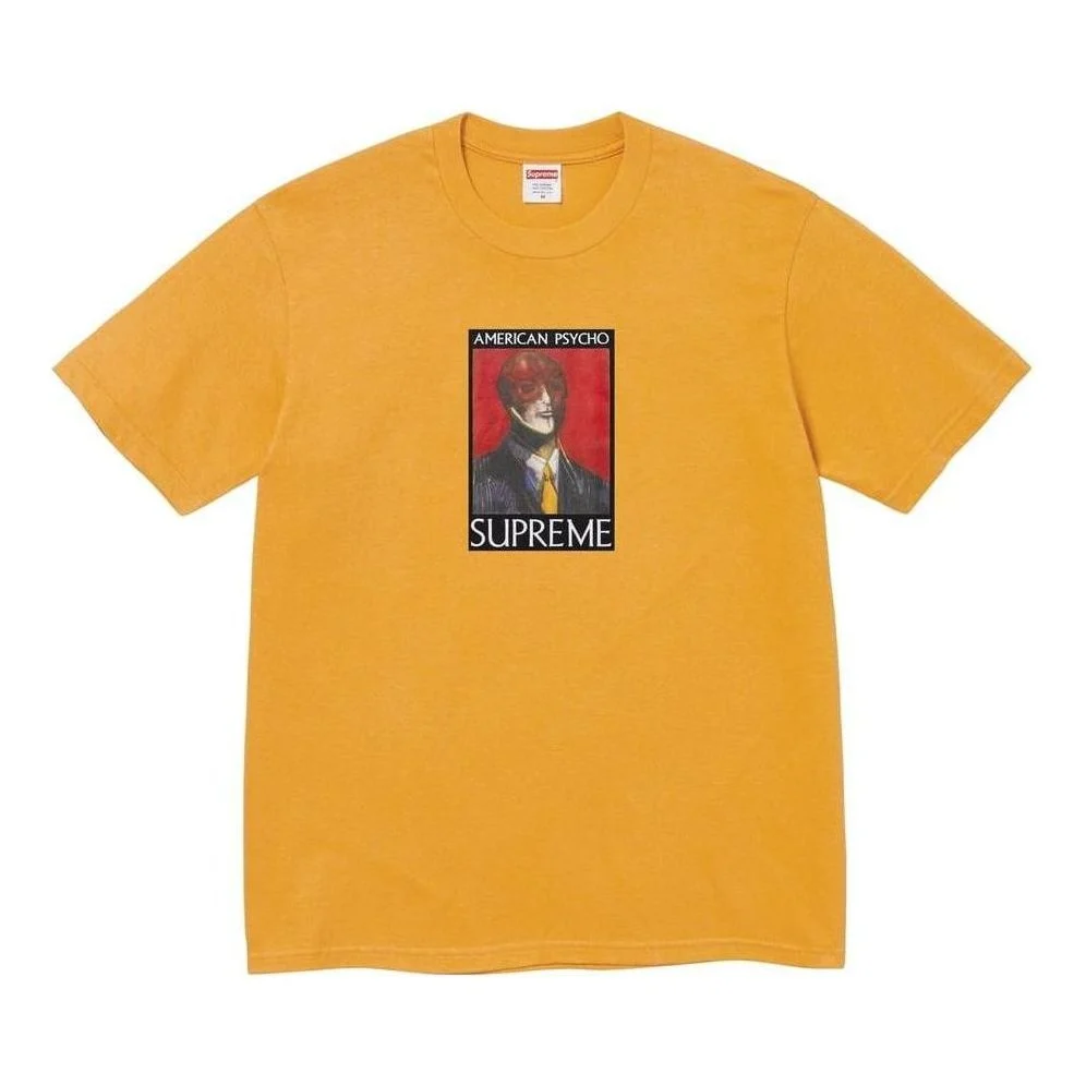 Supreme FW23 Week7 American Psycho T-shirt 'Yellow' SUP-FW23-131