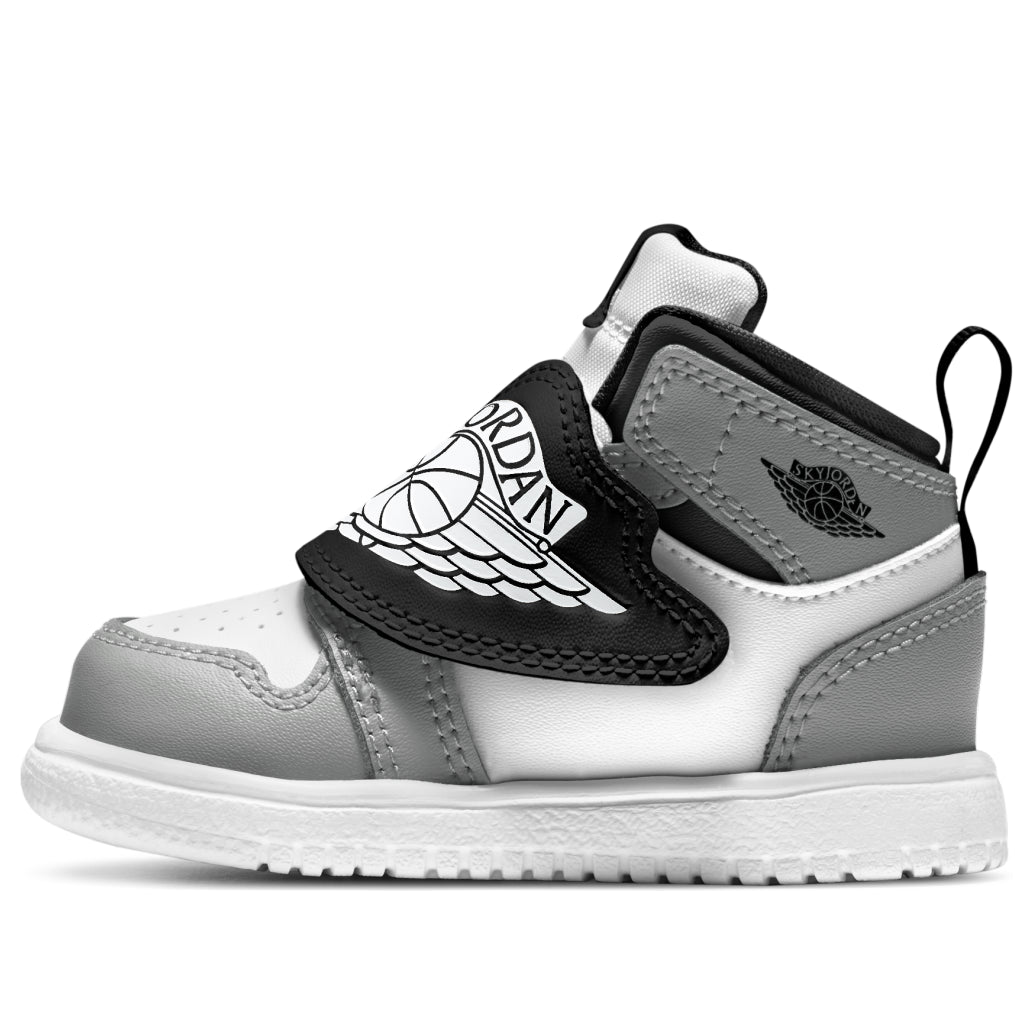 (TD) Air Jordan 1 Sky logo 'White Black Grey' BQ7196-102