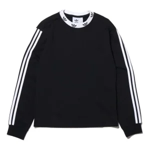 adidas originals Trefoil Rib Ls Tee Logo Swarshirt Black FM1506
