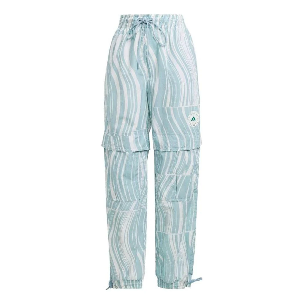 (WMNS) adidas By Stella McCartney Truecasuals Printed Track Pants 'Blue White' HT1103