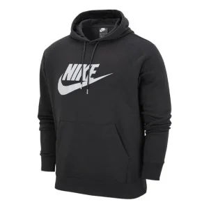Men's Nike Casual Alphabet Logo Printing Fleece Black DM1237-010