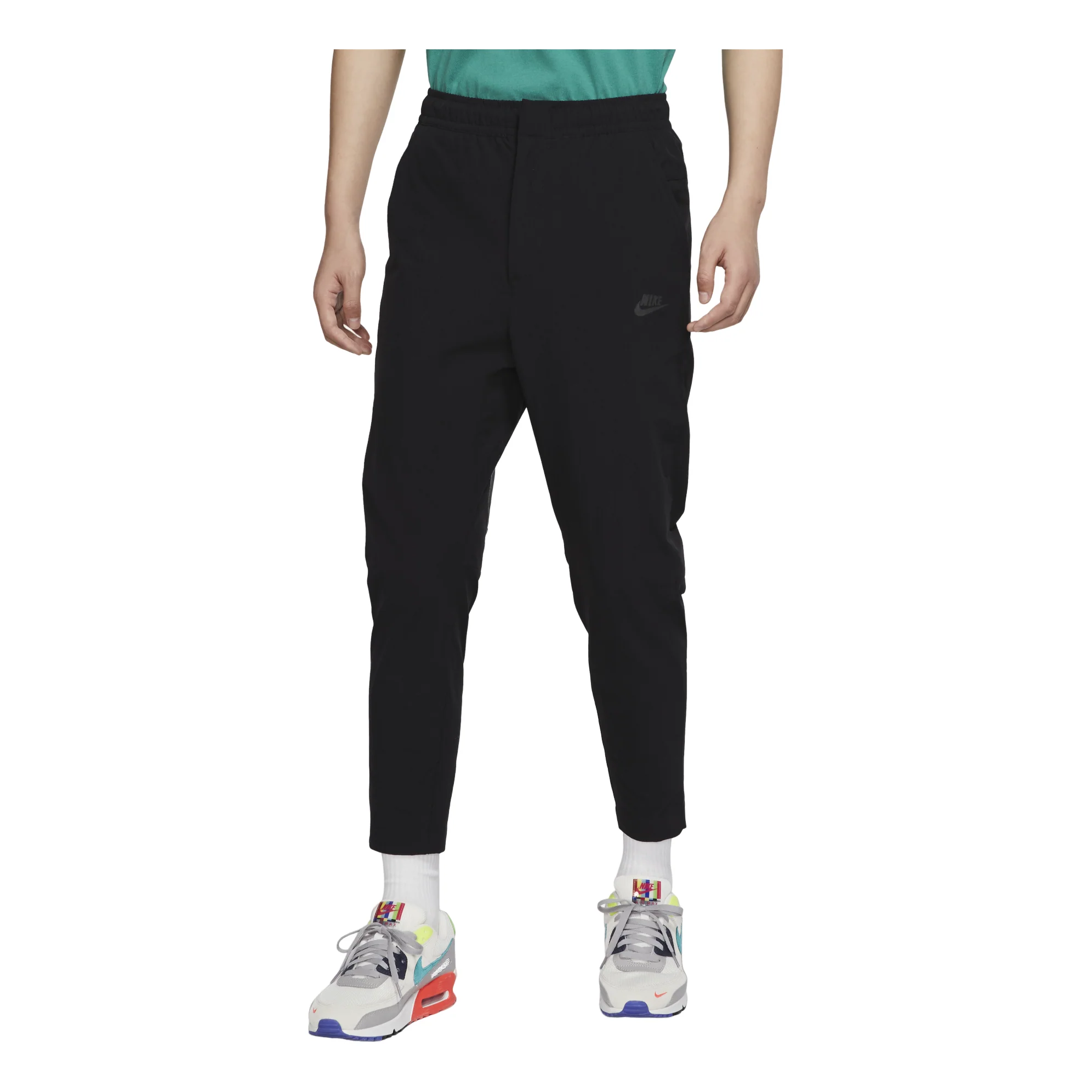 Men's Nike SportswearCommuter Elastic Waistband Woven Solid Color Sports Pants Black DM6622-010