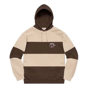 Supreme x Nike Stripe Hooded Sweatshirt 'Brown Tan' SUP-SS19-10153