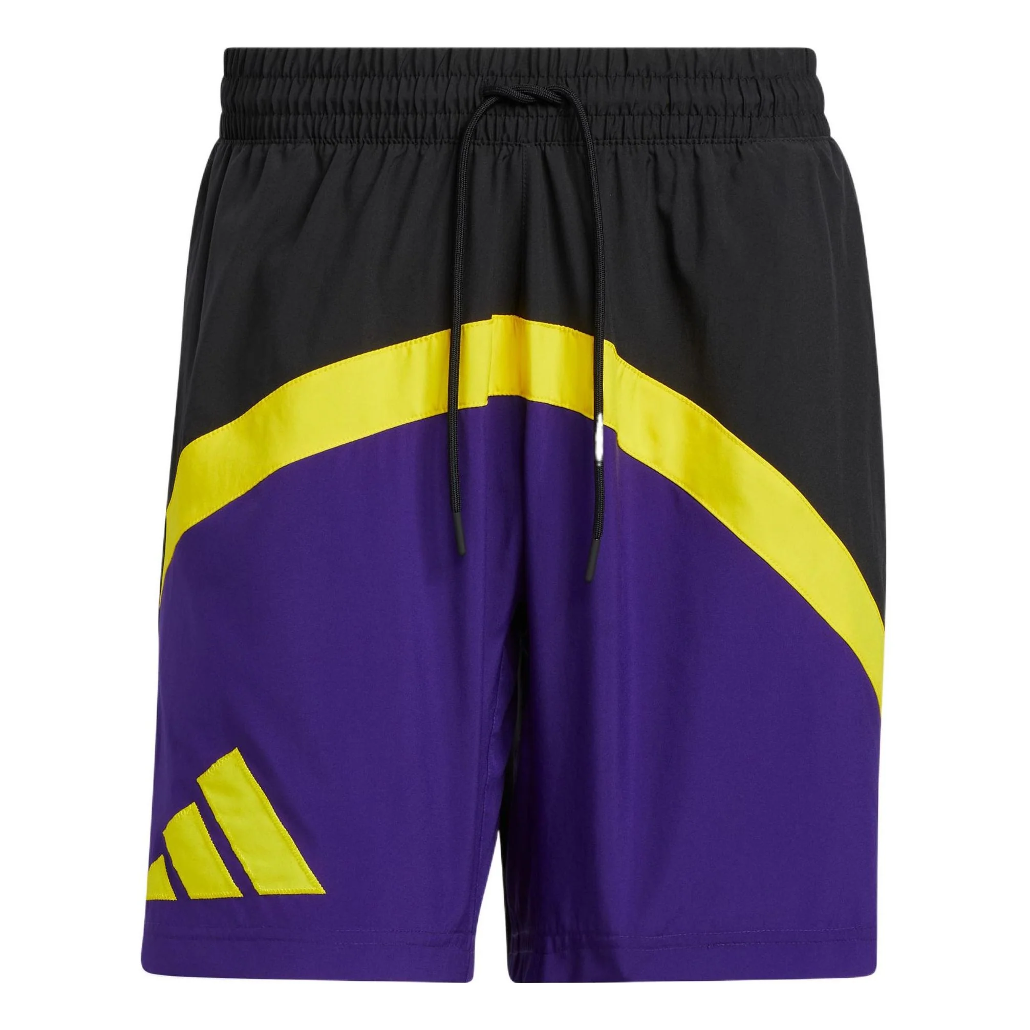 adidas Galaxy Basketball shorts Asia Sizing 'Purple Black Yellow' HK9465