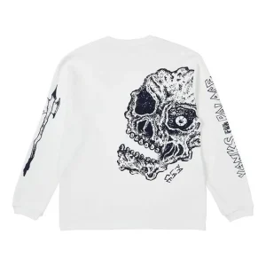 PALACE x Lotties Crossover Skeleton Alphabet Pattern Round Neck White P20ES032