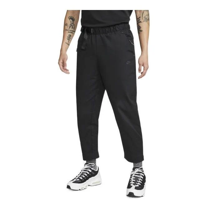 Men's Nike Solid Color Lacing Sports Pants/Trousers/Joggers Black DM5548-010