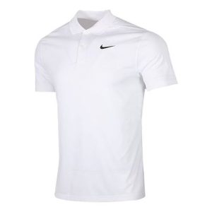 Nike Dri-fit Victory Logo Quick Dry Breathable Sports Short Sleeve Polo Shirt White BV0355-100