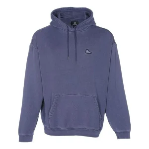 Converse Loose Fit Sneaker Patch Hoodie Asia Sizing 'Blue' 10025537-A06