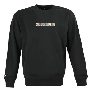 Converse Embroidered Workmark Fleece Crew Asia Sizing 'Black' 10023777-A03