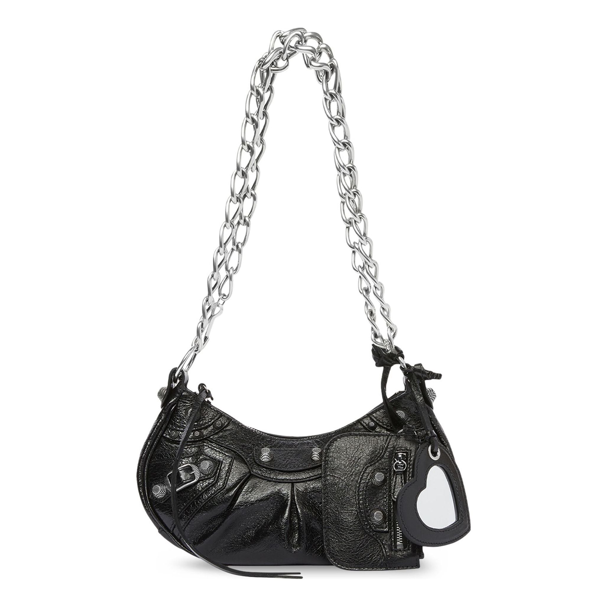(WMNS) Balenciaga Le Cagole Xs Shoulder Bag With Chain 'Black' 7128131VG9Y1000