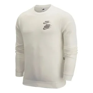 Nike Unisex Nike Sportswear Logo Printing Round-neck Sports Sweatshirt White DV7381-133