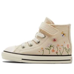 (TD) Converse Chuck Taylor All Star Easy-On High 'Embroidered Floral Print - Natural Ivory' A01617C