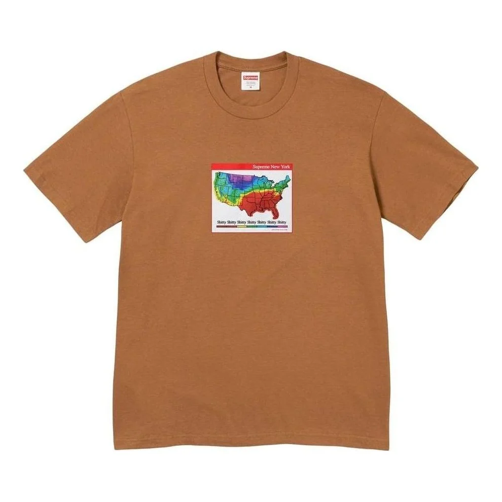 Supreme FW23 Week7 Weather T-shirt 'Brown' SUP-FW23-137