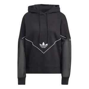 (WMNS) adidas Original ADICOLOR Hooded Top 'Black' IC5380