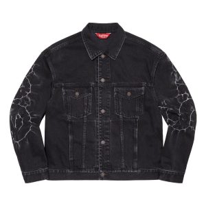 Supreme Shibori Denim Trucker Jacket 'Black White' SUP-SS23-014