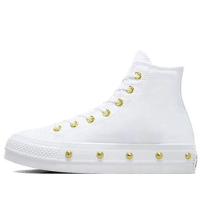 (WMNS) Converse Chuck Taylor All Star Studded Lift Platform 'White Gold' A06787C
