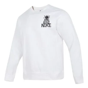 Nike As M Nsw Hbr-C Bb Crew Logo Tee 'White Pineapple' DQ4073-100