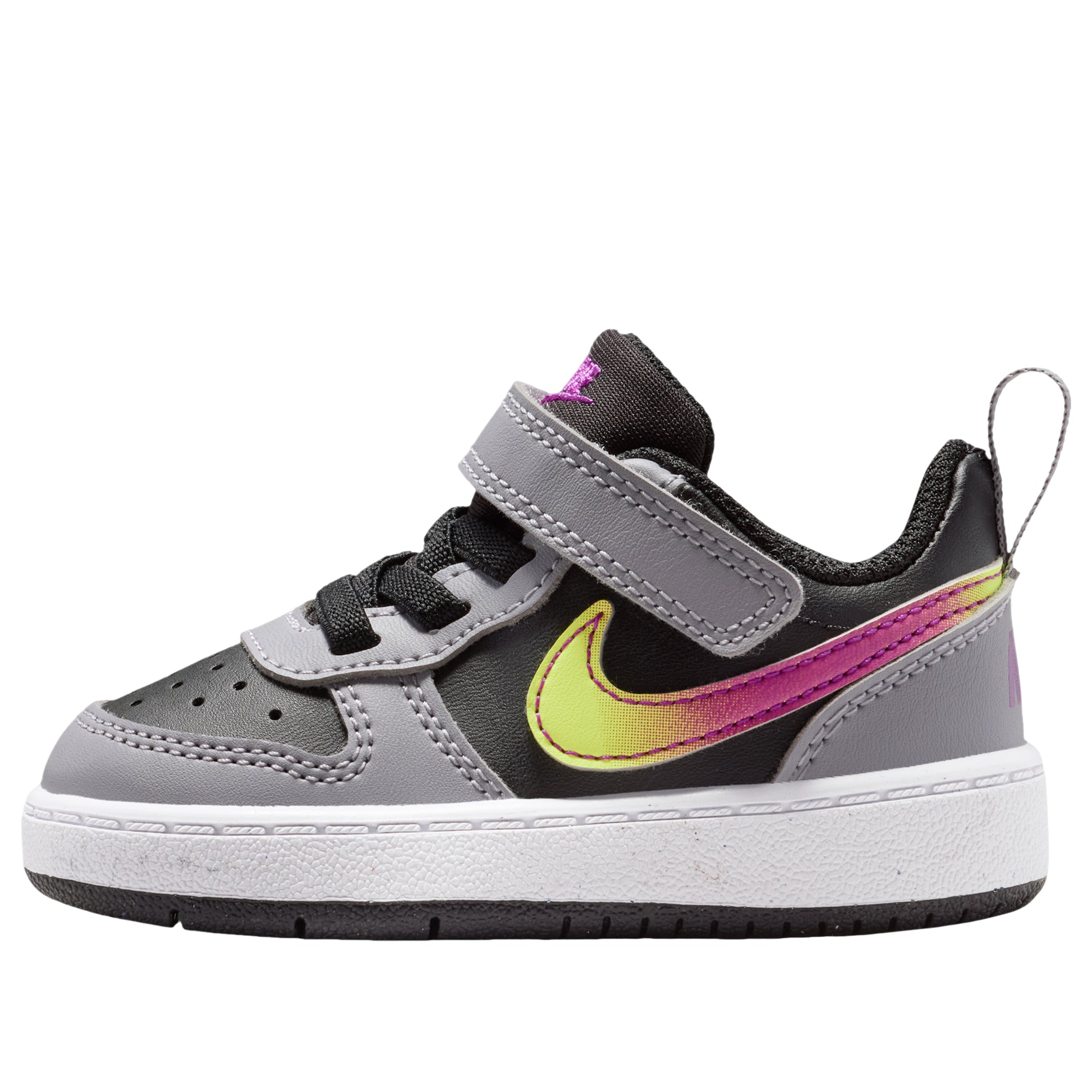 (TD) Nike Court Borough Low Recraft 'Black Cement Grey White Vivid Purple' IO6964-001