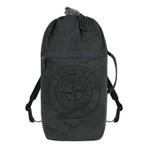 Supreme x Stone Island Brushed Cotton Backpack 'Black' SUP-SS19-409