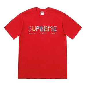 Supreme SS18 Rocks Tee Red Alphabet Logo Short Sleeve Unisex SUP-SS18-482