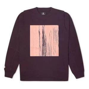 (WMNS) Converse Gender Neutral Converse Shapes Bubble Crewneck Sweatshirt Asia Sizing 'Black Currant' 10021718-A03