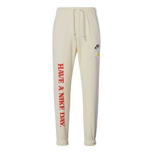Men's Nike Alphabet Printing Daisy Sports Pants/Trousers/Joggers Creamy White DM5015-113