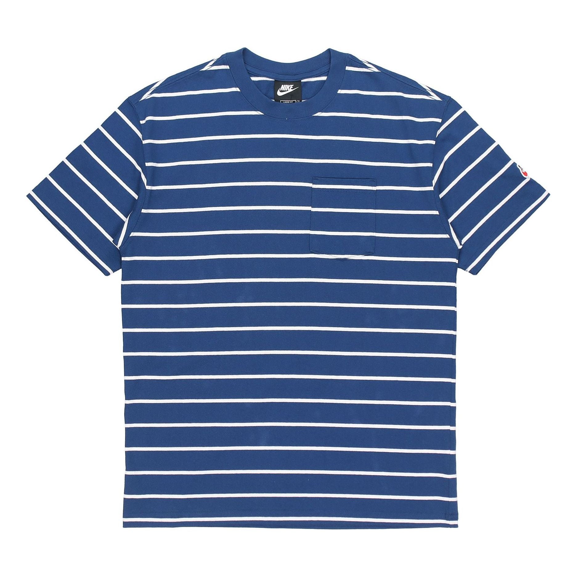 Nike Sportswear Sports Stripe Round Neck Short Sleeve Blue DM8880-490