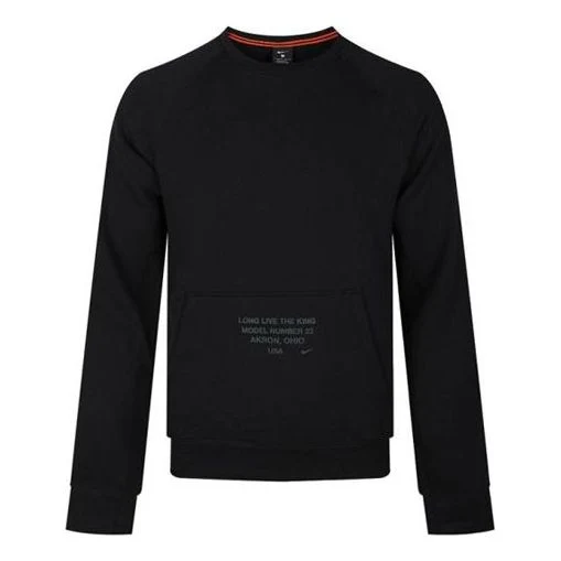 Nike LeBron Fleece Lined Long Sleeves Round Neck Pullover Black BV3633-010