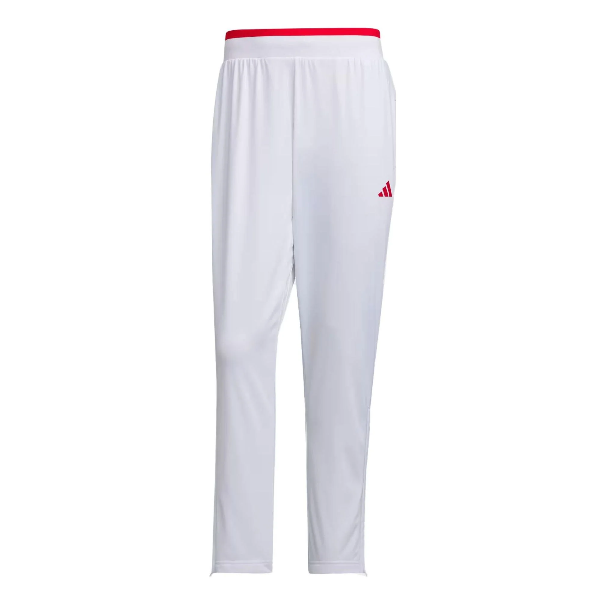 adidas Knit Tennis Pants Asia Sizing 'White Red' IV7577