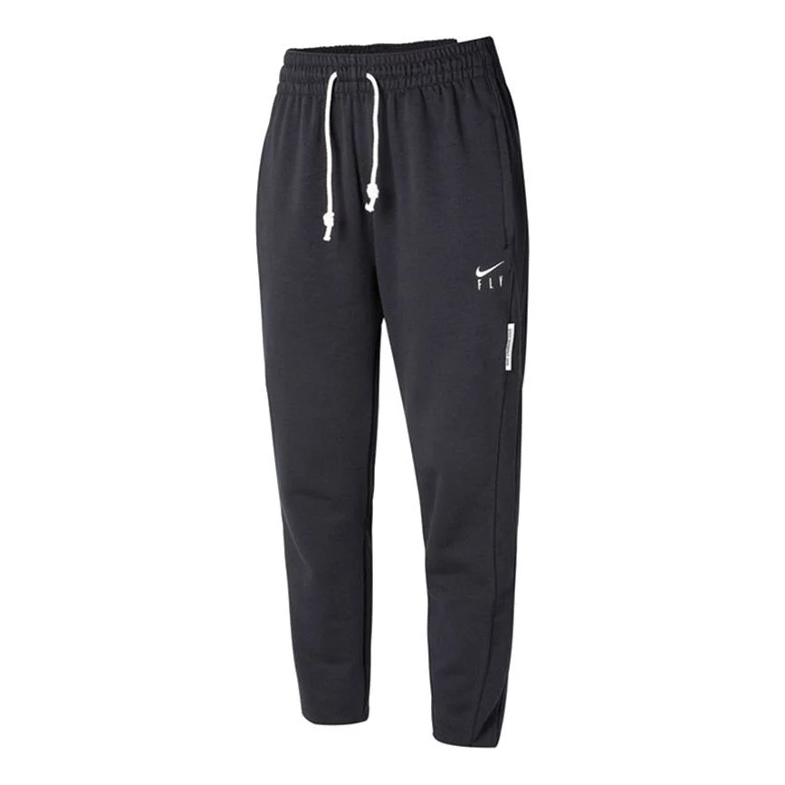 (WMNS) Nike Swoosh Fly Standard Issue Embroidery Logo Sports Trousers Black DA6466-010