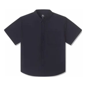 Converse Short Sleeve Basic Woven Shirt Asia Sizing 'Black' 10025290-A01