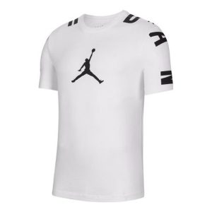 Air Jordan Casual Sports Round Neck Pullover Short Sleeve White CZ2490-100