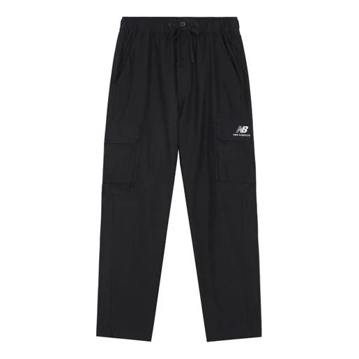 New Balance Logo Casual Cargo Pants Asia Sizing 'Black' AMP14313-BK