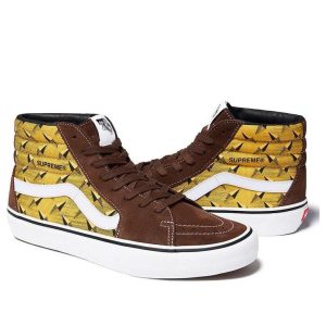 Vans Supreme x SK8-HI Pro 'Diamond Plate Brown' VN0A45JDTEE