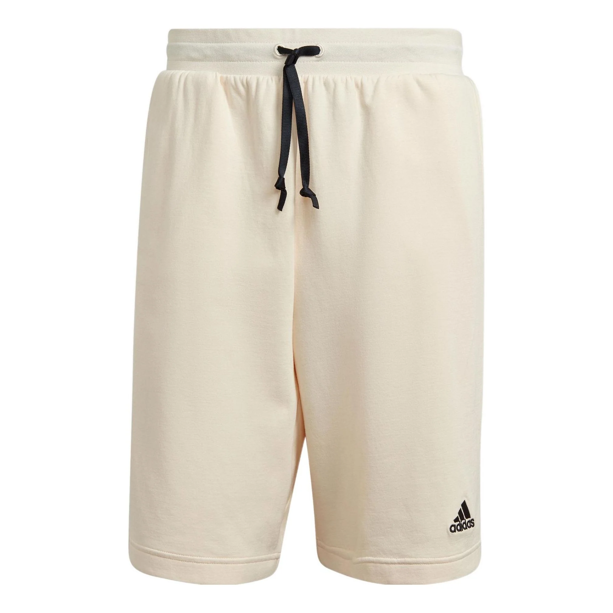 Men's adidas Solid Color Logo Micro Mark Lacing Casual Sports Shorts Yellow White HB6588