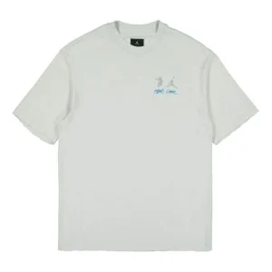 Air Jordan x Union Crossover Solid Color Breathable Logo Round Neck Short Sleeve US Edition Gray DM2843-025